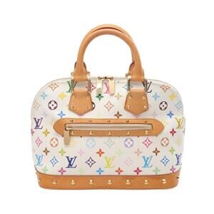 Louis Vuitton Alma handbag leather Multicolore Multicolor white